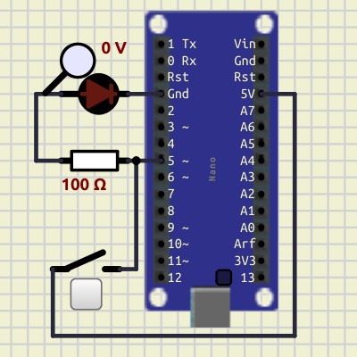 SimulIDE LED circuit