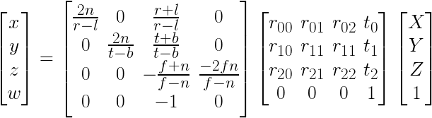 Fig.6: OpenGL projection