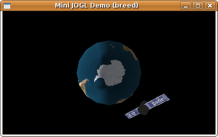 A satellite in orbit