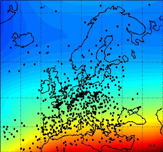 TEC map over Europe