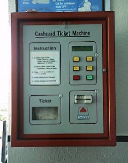 Ticket machine at NTU swimming pool